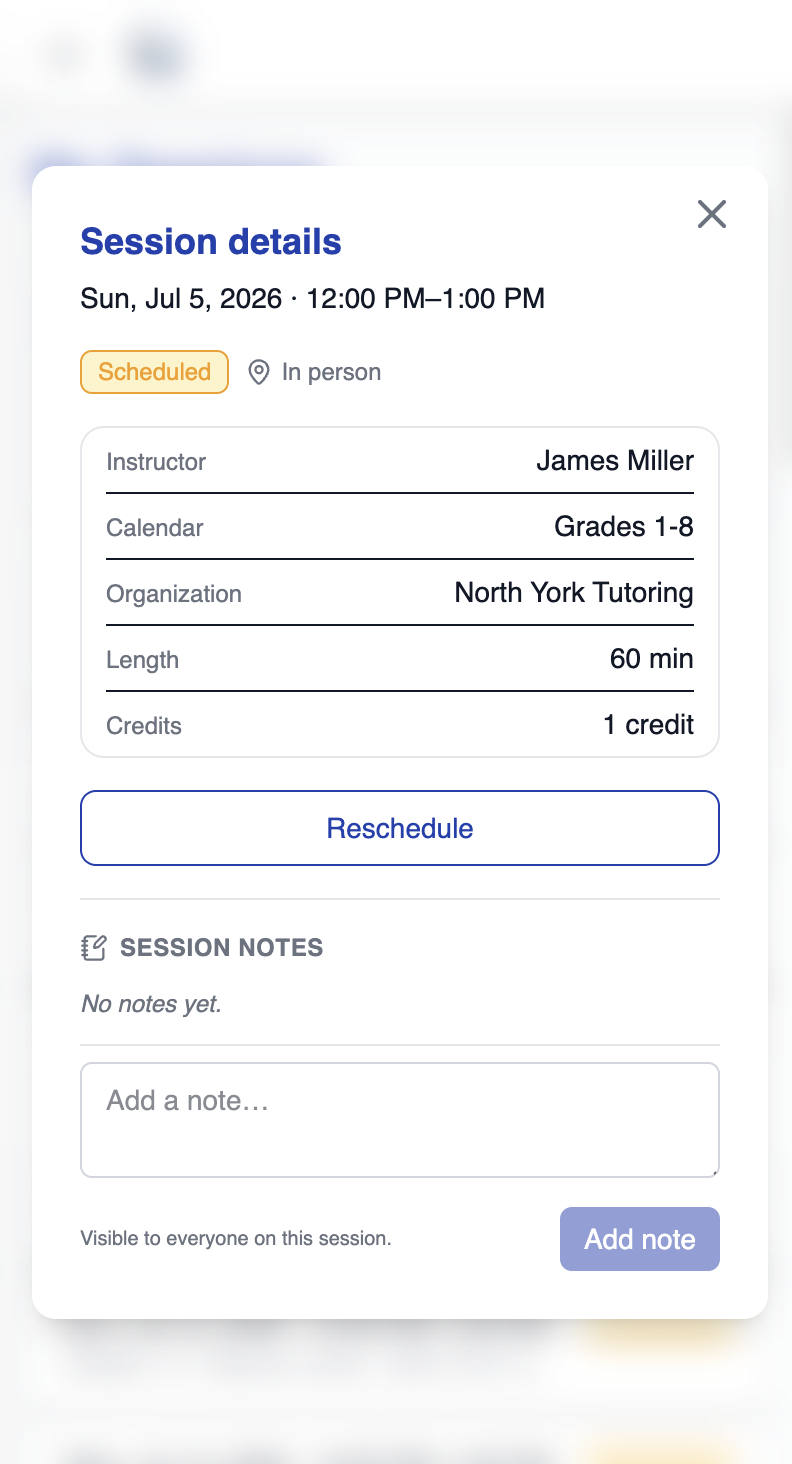 Student booking on a phone